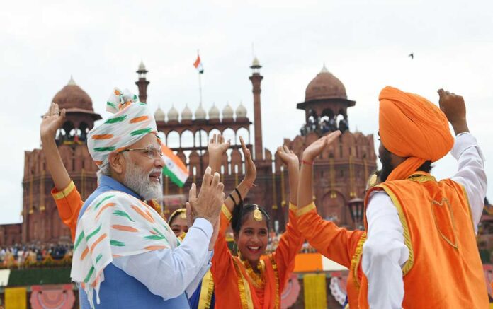 PM Modi at Red Fort By The Imprint