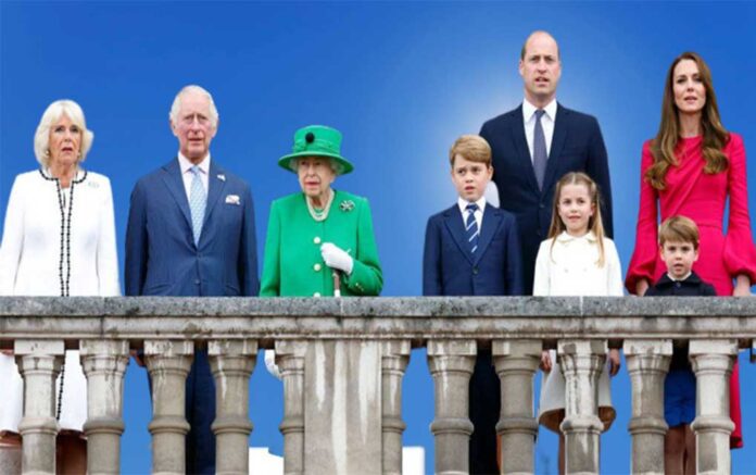 Her Majesty Queen Elizabeth II with Family